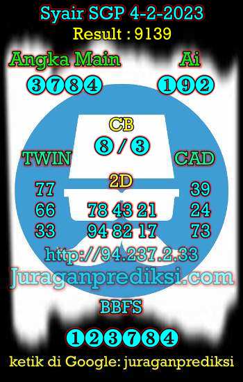 prediksi sgp 4 februari 2023, syair sgp hari ini sabtu 4-2-2023, prediksi syair singapore 4 februari 2023, prediksi sgp jp jitu dan akurat