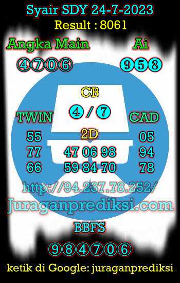 prediksi sdy 24 juli 2023, syair sdy hari ini senin 24-7-2023, prediksi syair sydney 24 juli 2023, prediksi sdy jp jitu dan akurat