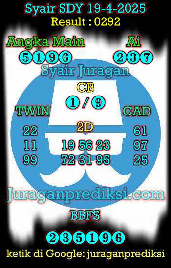 prediksi sdy 19 april 2025, syair sdy hari ini sabtu 19-4-2025, prediksi syair sydney 19 april 2025, prediksi sdy jp jitu dan akurat