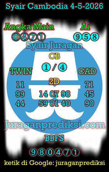 prediksi cambodia senin 4 mei 2026, syair cambodia hari ini senin 4-5-2026, prediksi syair kamboja 4 mei 2026 4d jitu dan akurat